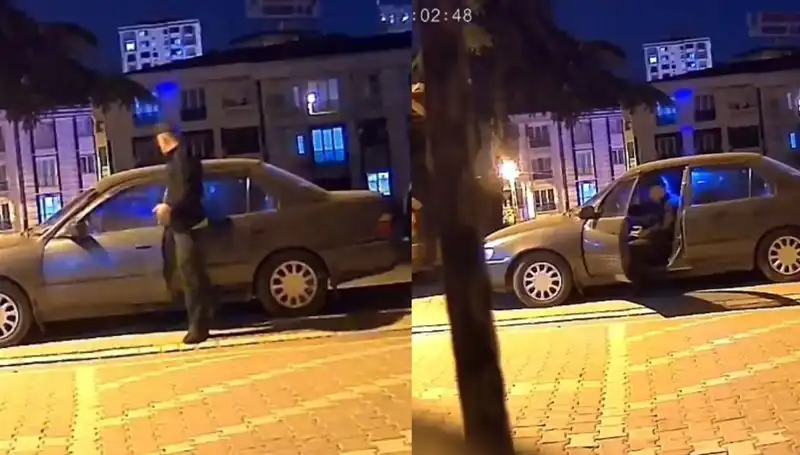 Park Halindeki Otomobili Saniyeler İçinde Çalan Hırsızın Yöntemi Şok Etti