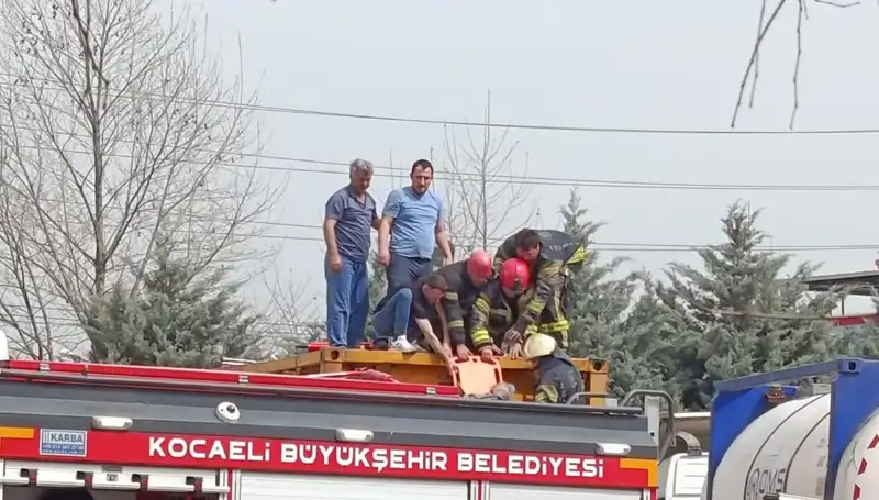 Tehlikeli Madde Taşıyan TIR, Tankın İçine Düşerek Kazaya Neden Oldu