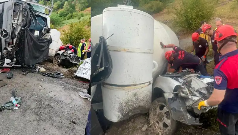 Beton Mikseri, Otomobilin Üzerine Devrildi: Trajik Kaza Sonrası 1 Ölü, 1 Yaralı