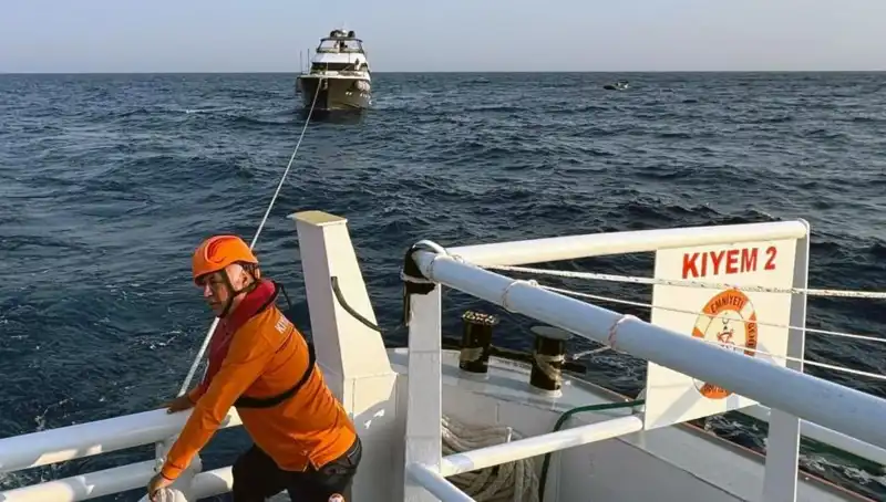 Marmaris Açıklarında Sürüklenen Tekne Yiğit Ekipler Tarafından Kurtarıldı