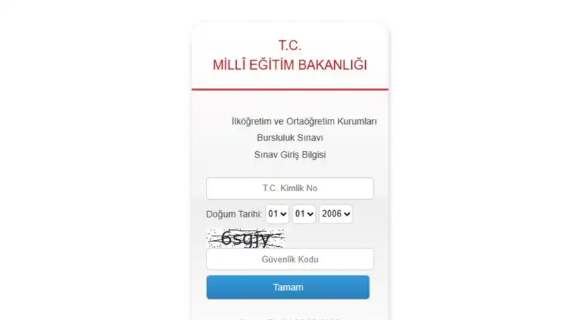 Bursluluk Sınavı Giriş Belgesi 2025: Öğrenme Ekranı ve Detaylar