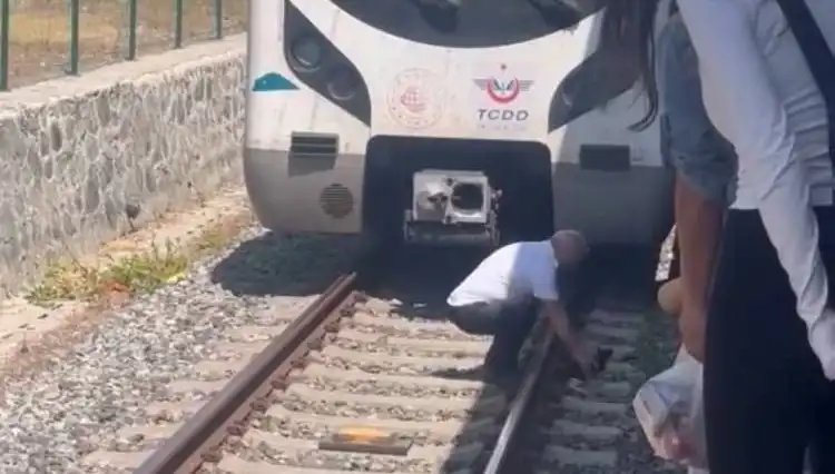 Marmaray'da Raylarda Kediyi Fark Eden Makinist, Sadece Anlık Refleksle Durdurdu
