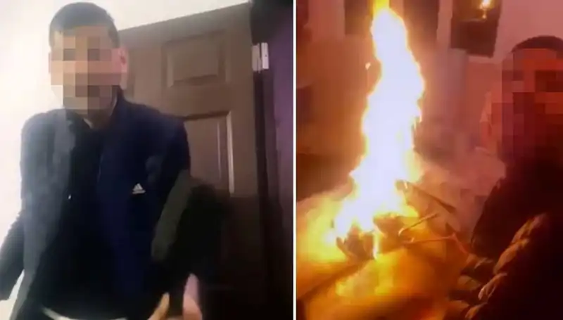 Sosyal Medyadan Canlı Yayın Açan Genç, Annesiyle Yaşadığı Evi Ateşe Verdi!