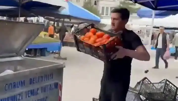 Domatesleri Çöpe Döken Pazarcıya Uygulanan Rekor Ceza Dikkat Çekti